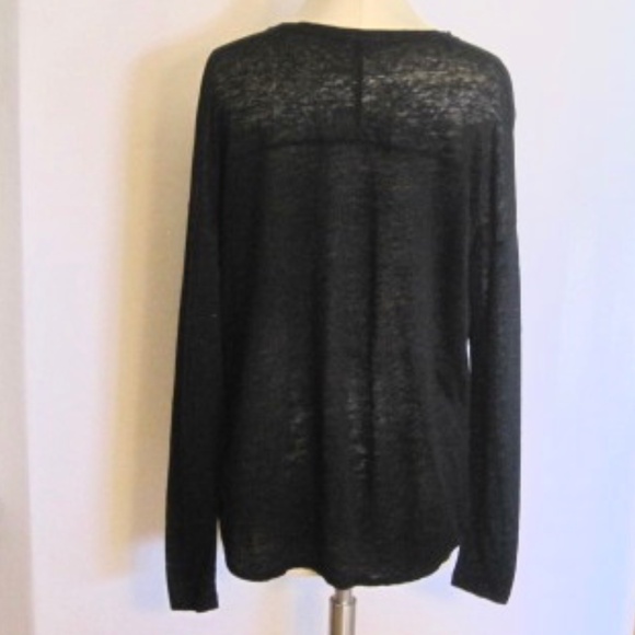 Vince Long Sleeve Linen Top - Picture 6 of 10